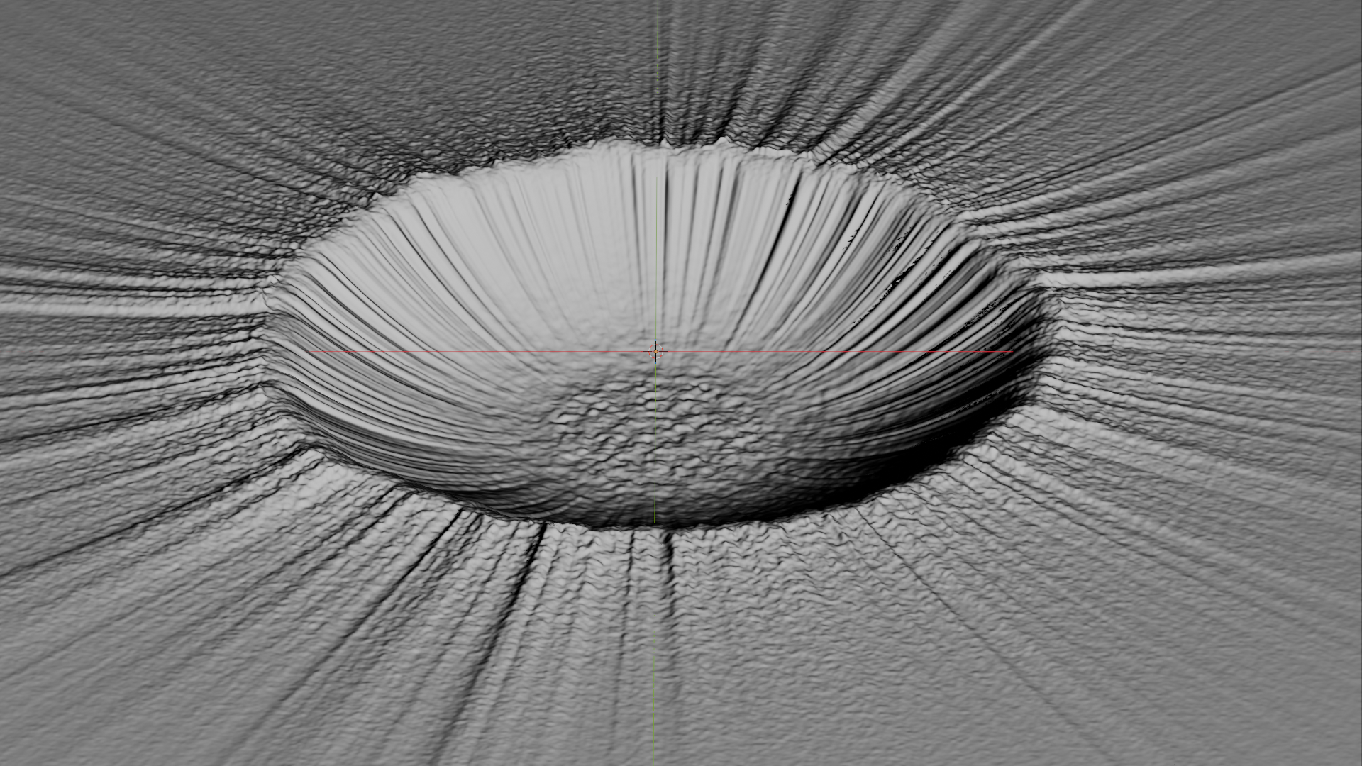 Single crater render